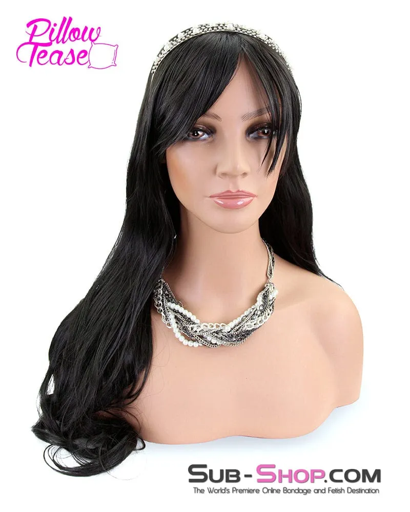 9953RS      Dominatrix Long Black Wig