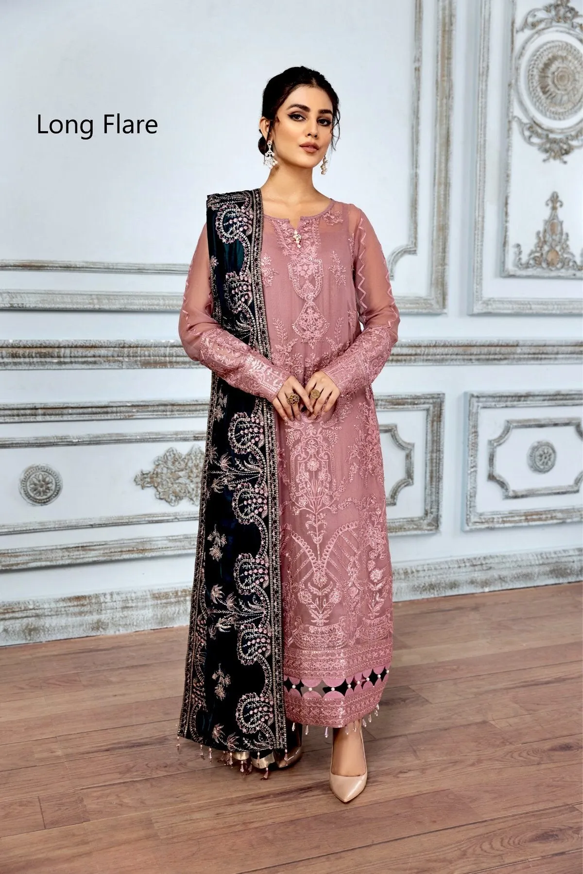 Alizeh Mah-e-Ru Festive Embroidered Chiffon Collection – Mahogany