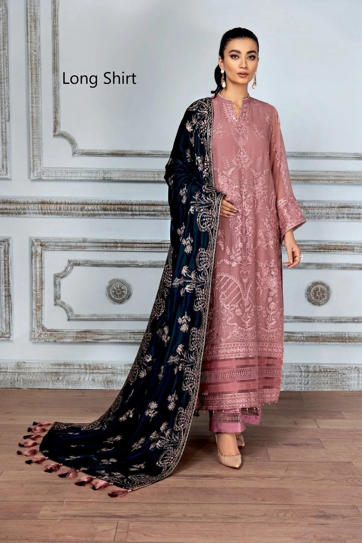 Alizeh Mah-e-Ru Festive Embroidered Chiffon Collection – Mahogany