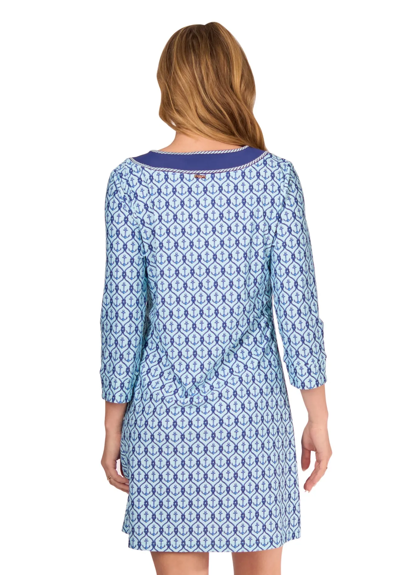Anchor Embroidered Tunic Dress