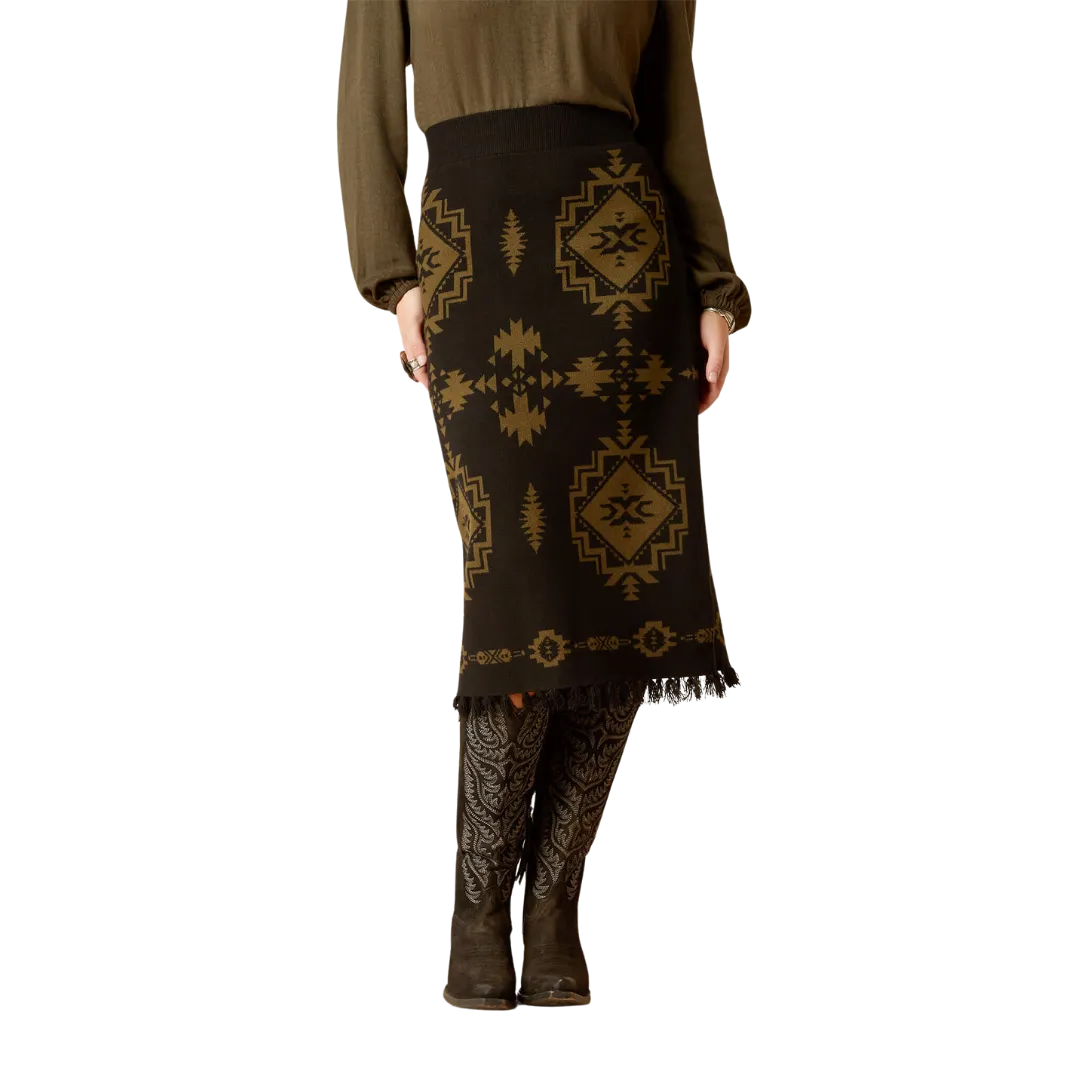 Ariat Women's Relic Black Caldera Sweater Skirt