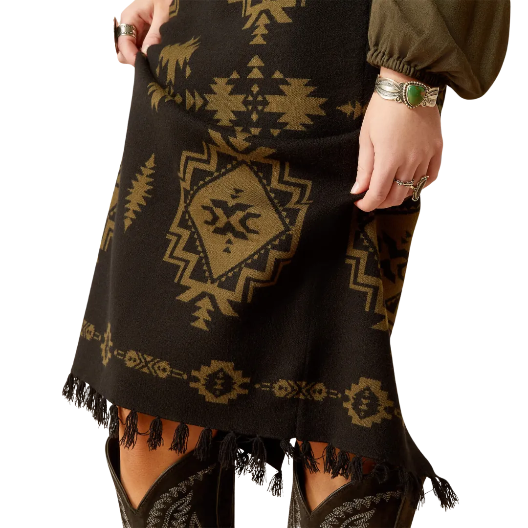 Ariat Women's Relic Black Caldera Sweater Skirt
