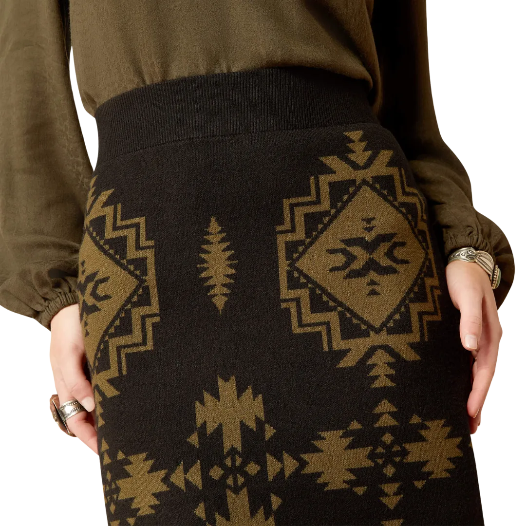 Ariat Women's Relic Black Caldera Sweater Skirt