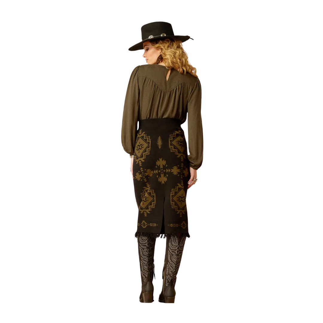 Ariat Women's Relic Black Caldera Sweater Skirt