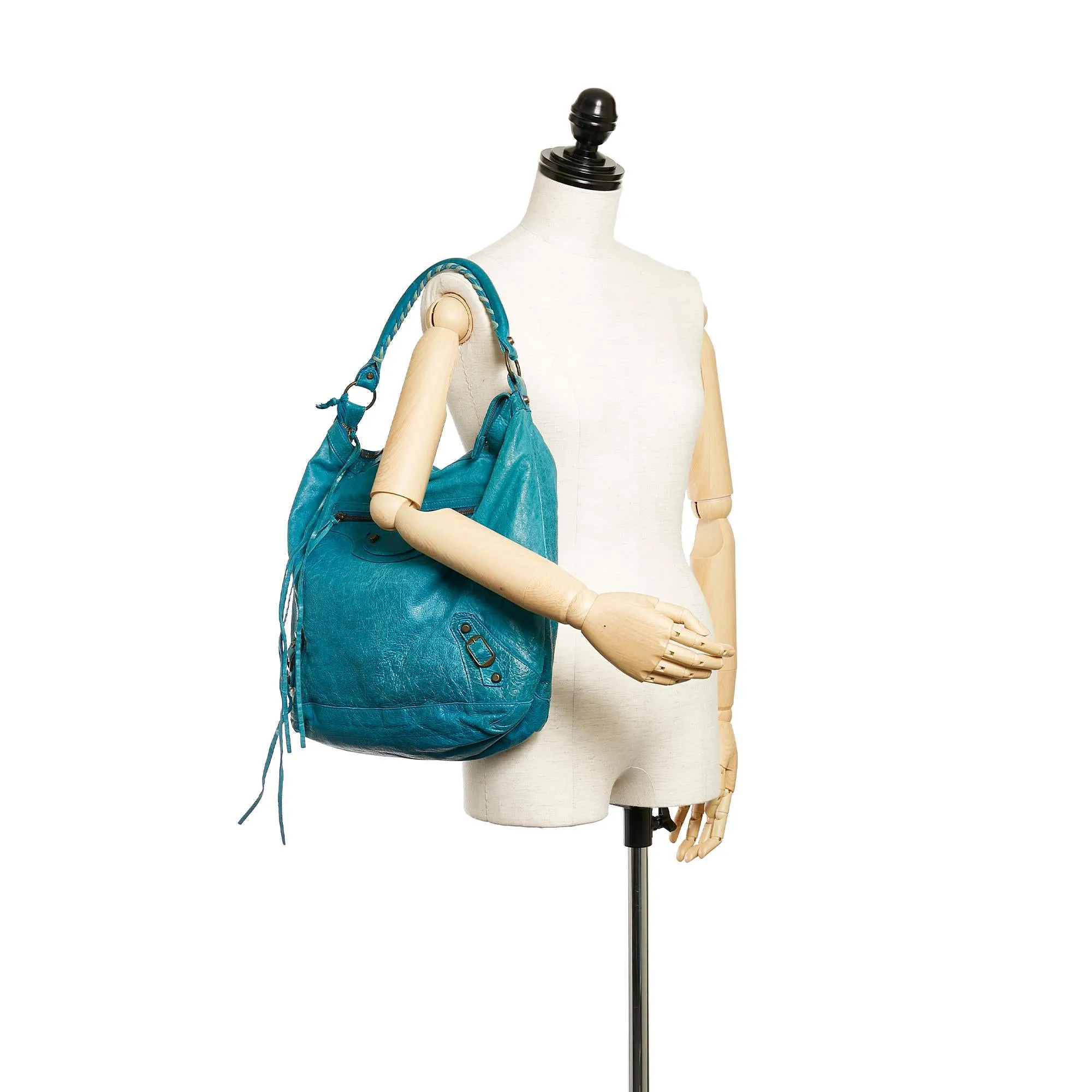 Balenciaga Motocross Classic Day Leather Shoulder Bag (SHG-27287)