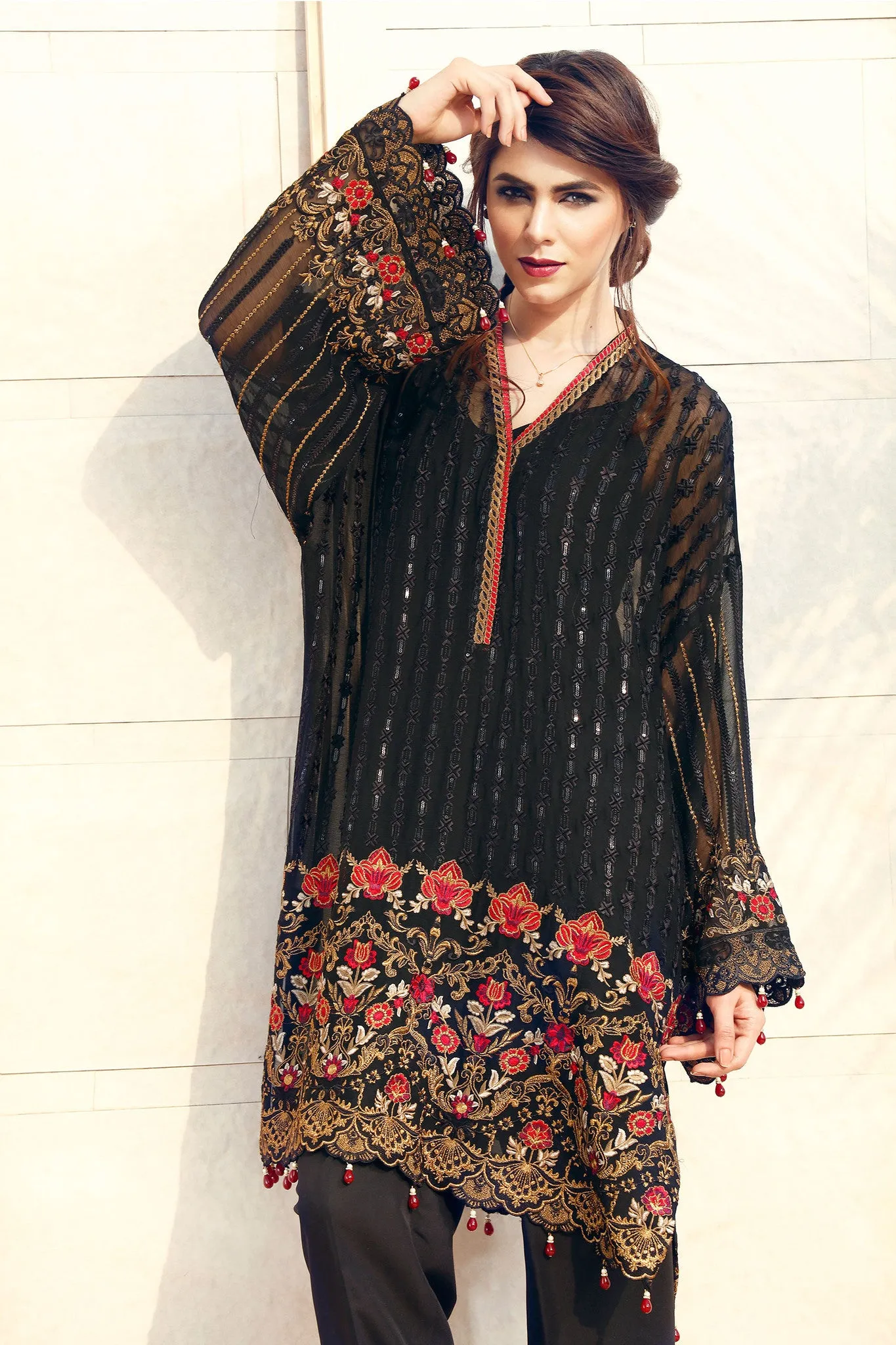 Baroque Fuchsia Chiffon Collection 2016 – Black Sensation