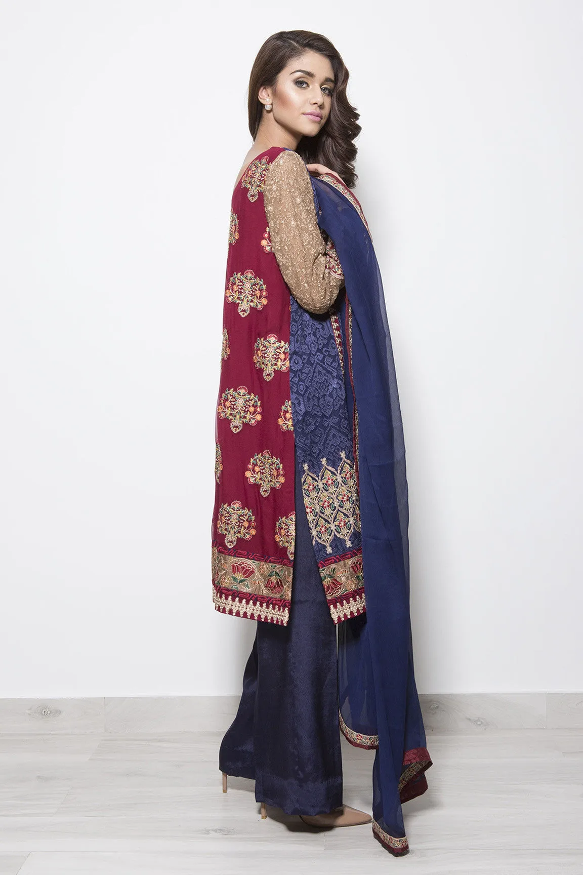 Baroque Luxury Chiffon Embroidered Collection - Poetic Pleasure