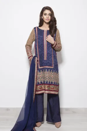Baroque Luxury Chiffon Embroidered Collection - Poetic Pleasure