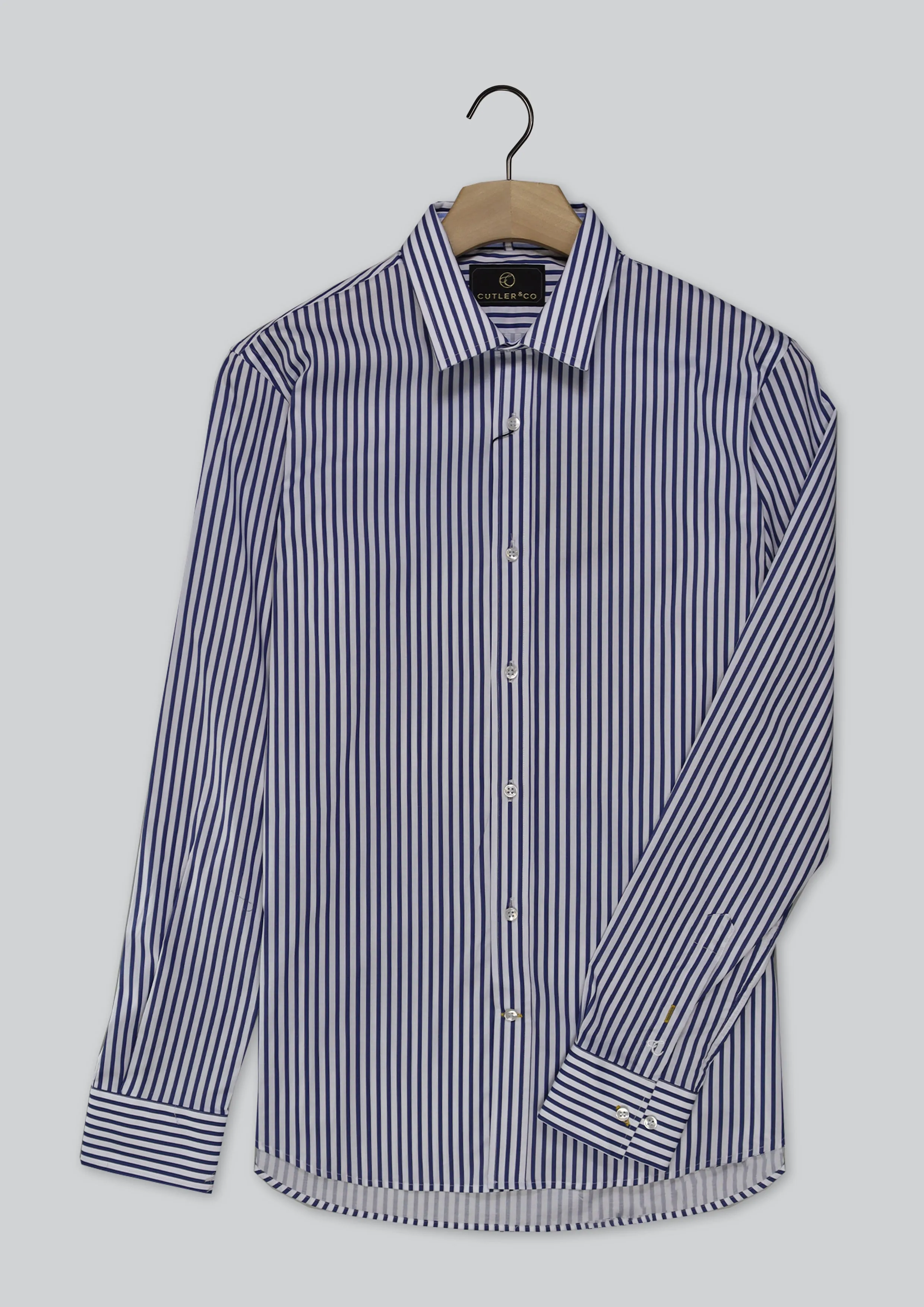 Blake Stripe Shirt: French Navy