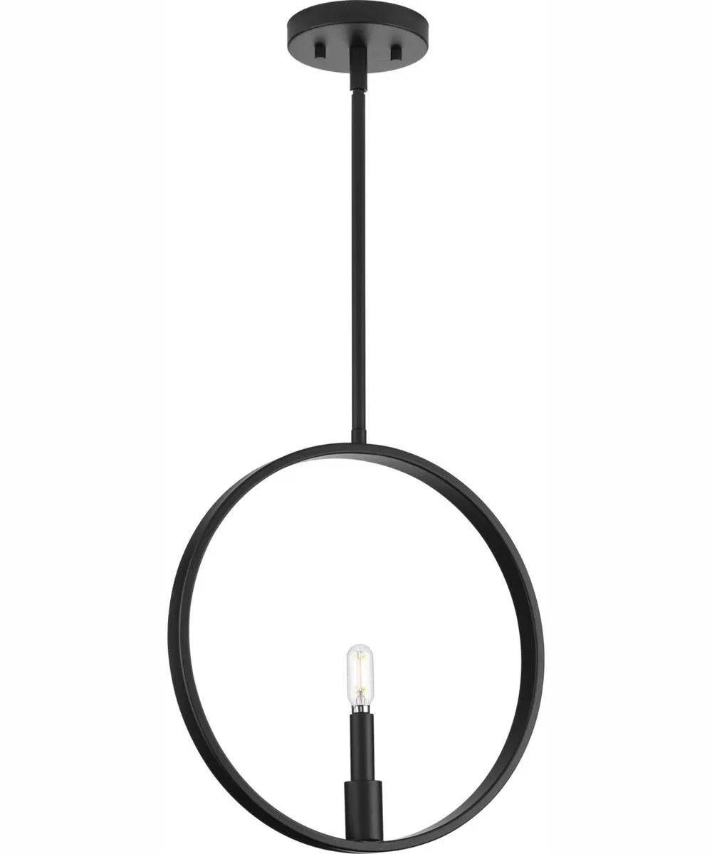 Breckenridge 1-Light Rustic Farmhouse Pendant Matte Black