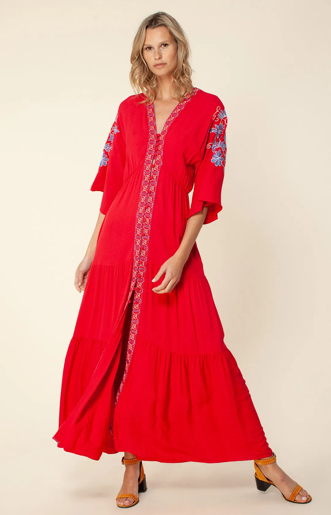 Cecilia Embroidered Maxi Dress