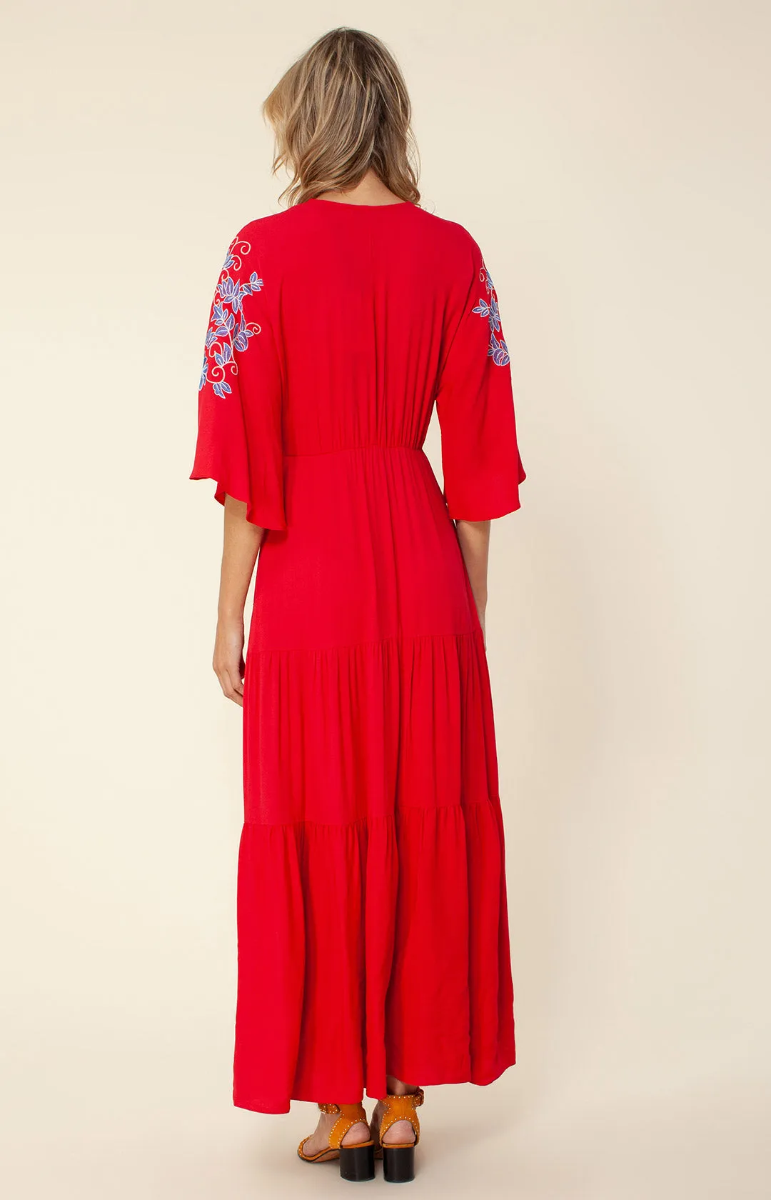 Cecilia Embroidered Maxi Dress