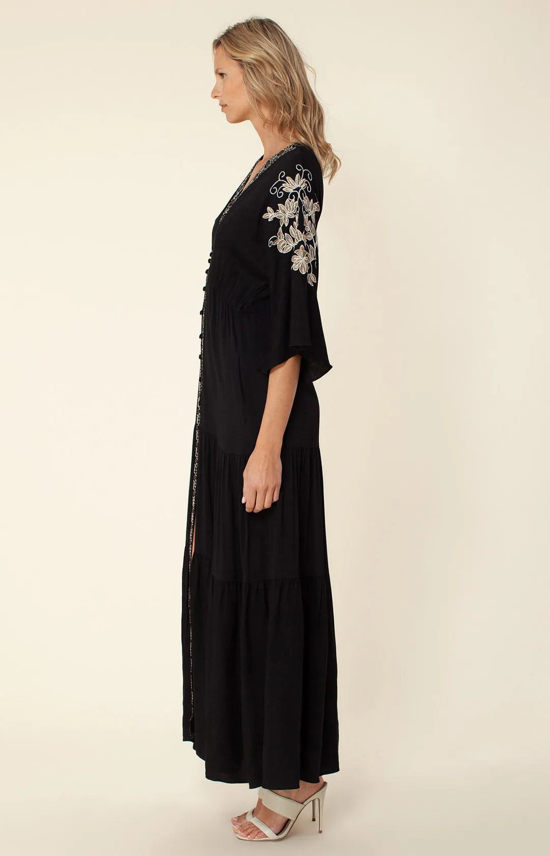 Cecilia Embroidered Maxi Dress