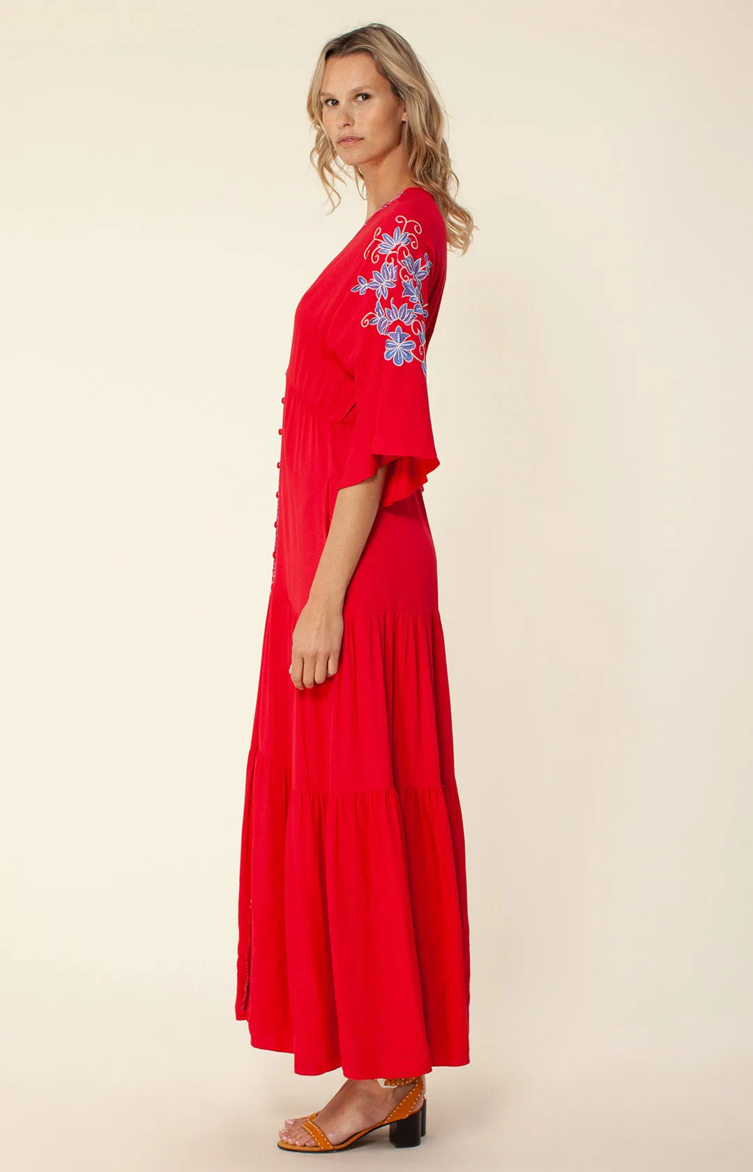 Cecilia Embroidered Maxi Dress