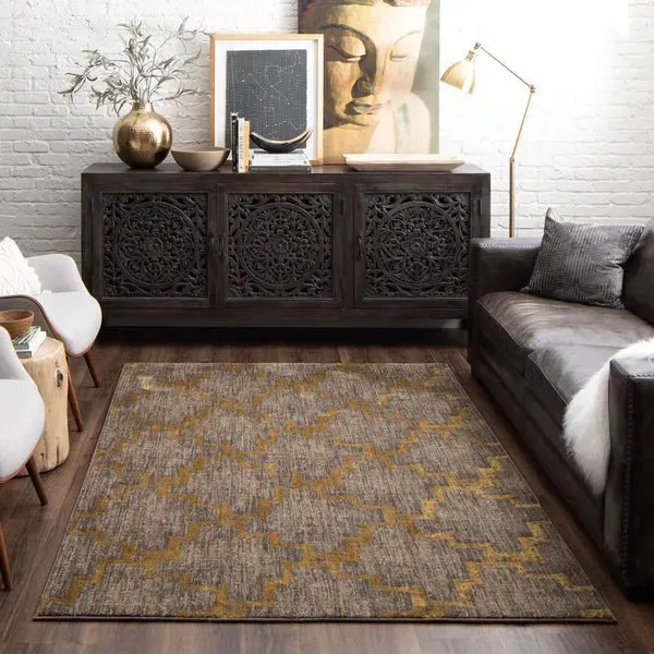 Cosmopolitan 90959 90116 Marais Smokey Grey Rug