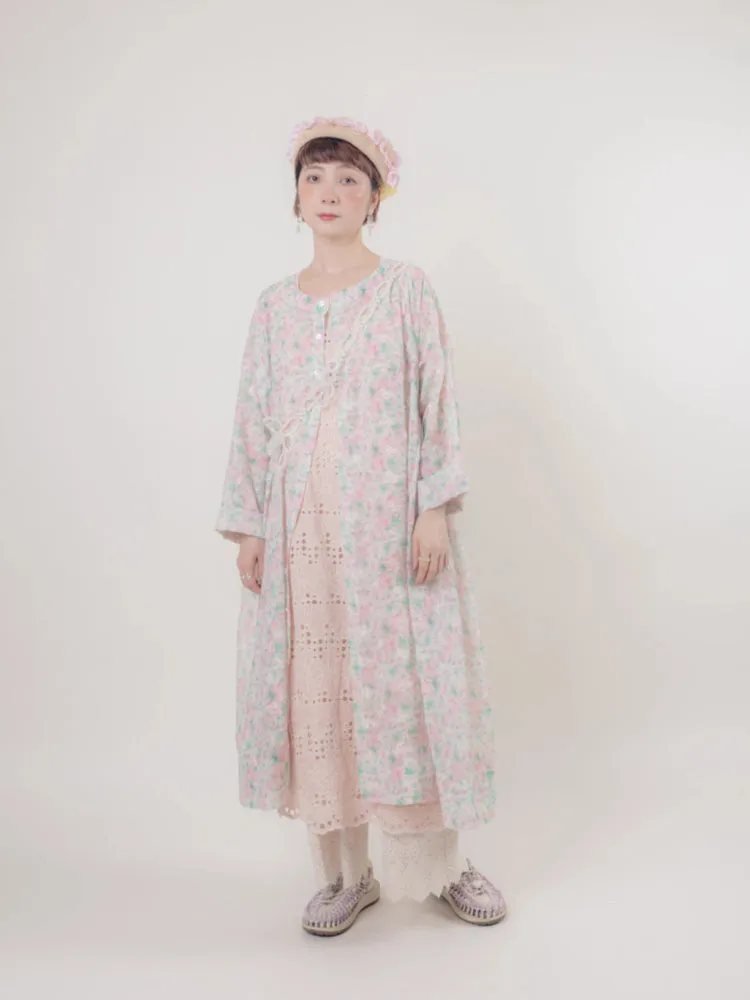 Floral doll style long dress【s0000006892】