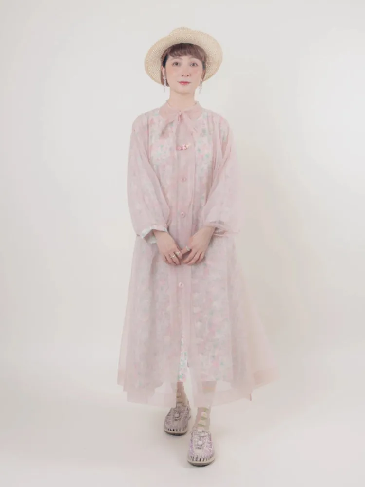 Floral doll style long dress【s0000006892】