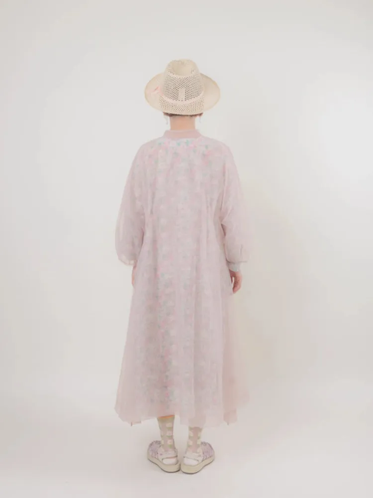 Floral doll style long dress【s0000006892】