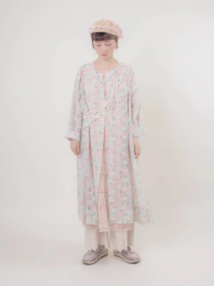 Floral doll style long dress【s0000006892】