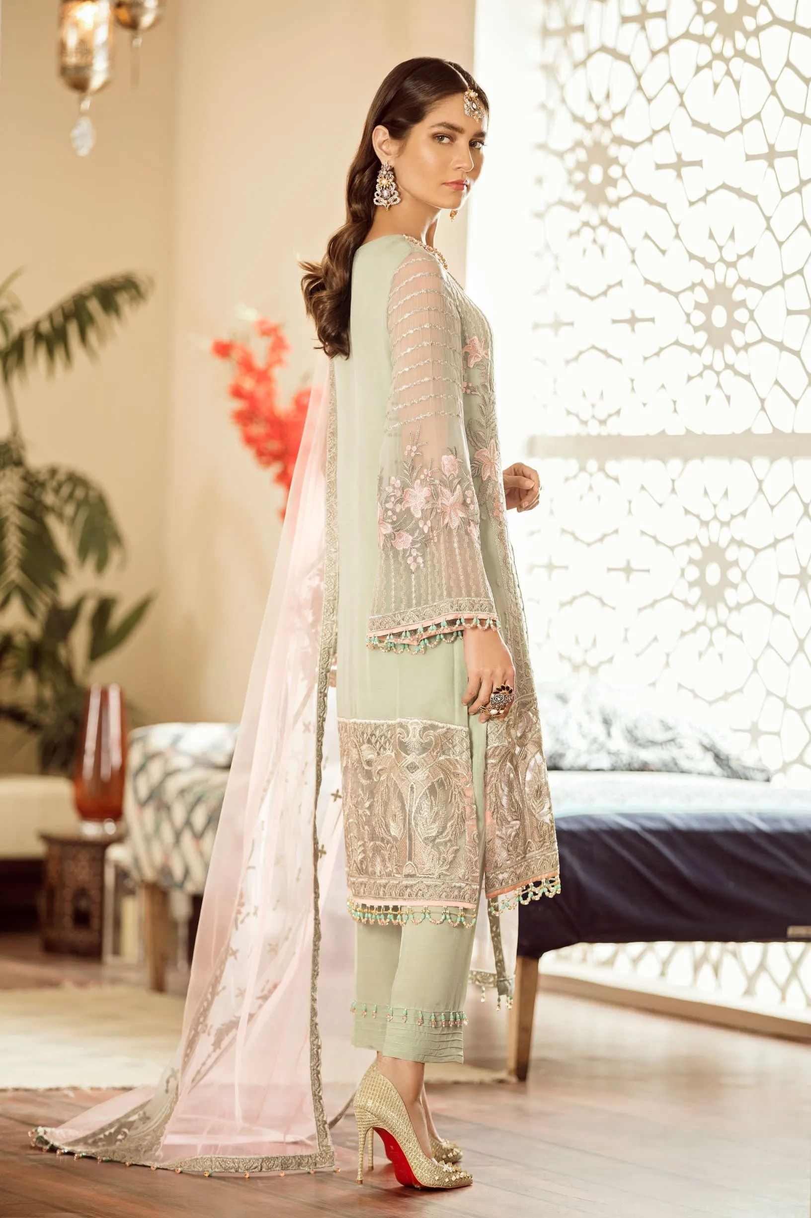 Flossie Embroidered Chiffon Collection – Safeera Vol-5 – Estee