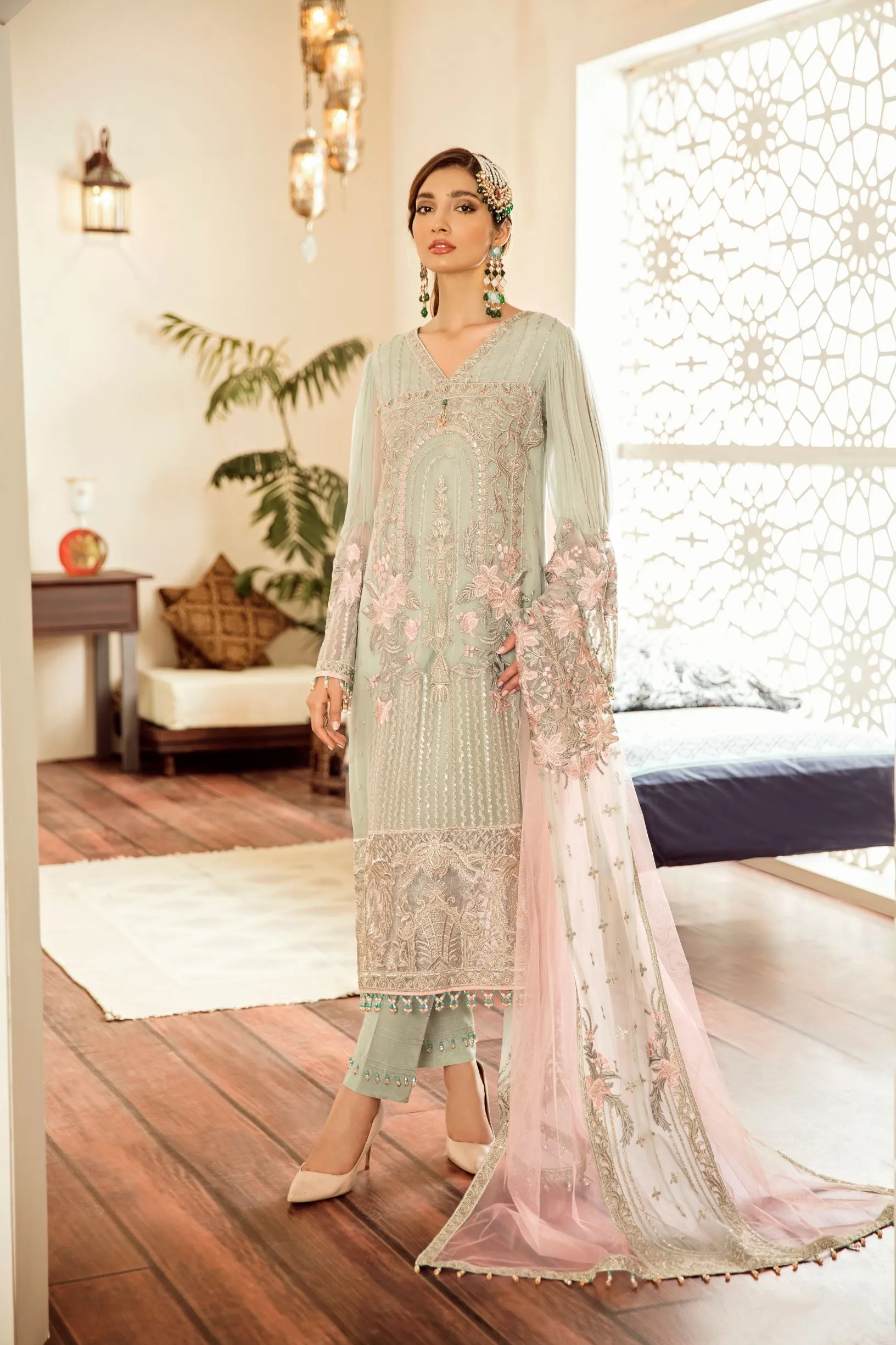 Flossie Embroidered Chiffon Collection – Safeera Vol-5 – Estee