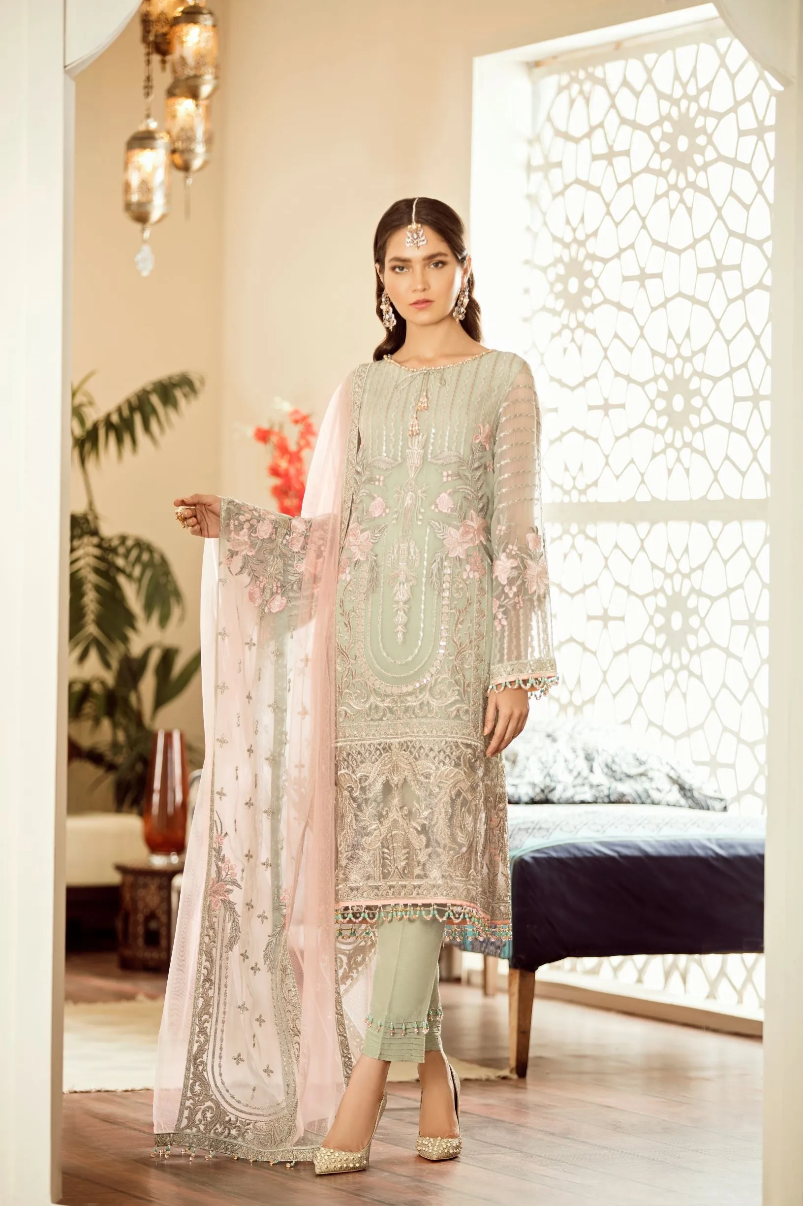 Flossie Embroidered Chiffon Collection – Safeera Vol-5 – Estee
