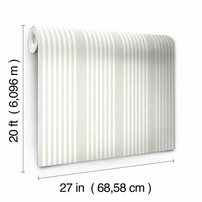 French Linen Stripe Premium Peel   Stick Wallpaper