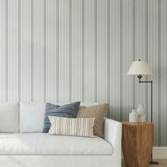 French Linen Stripe Premium Peel   Stick Wallpaper