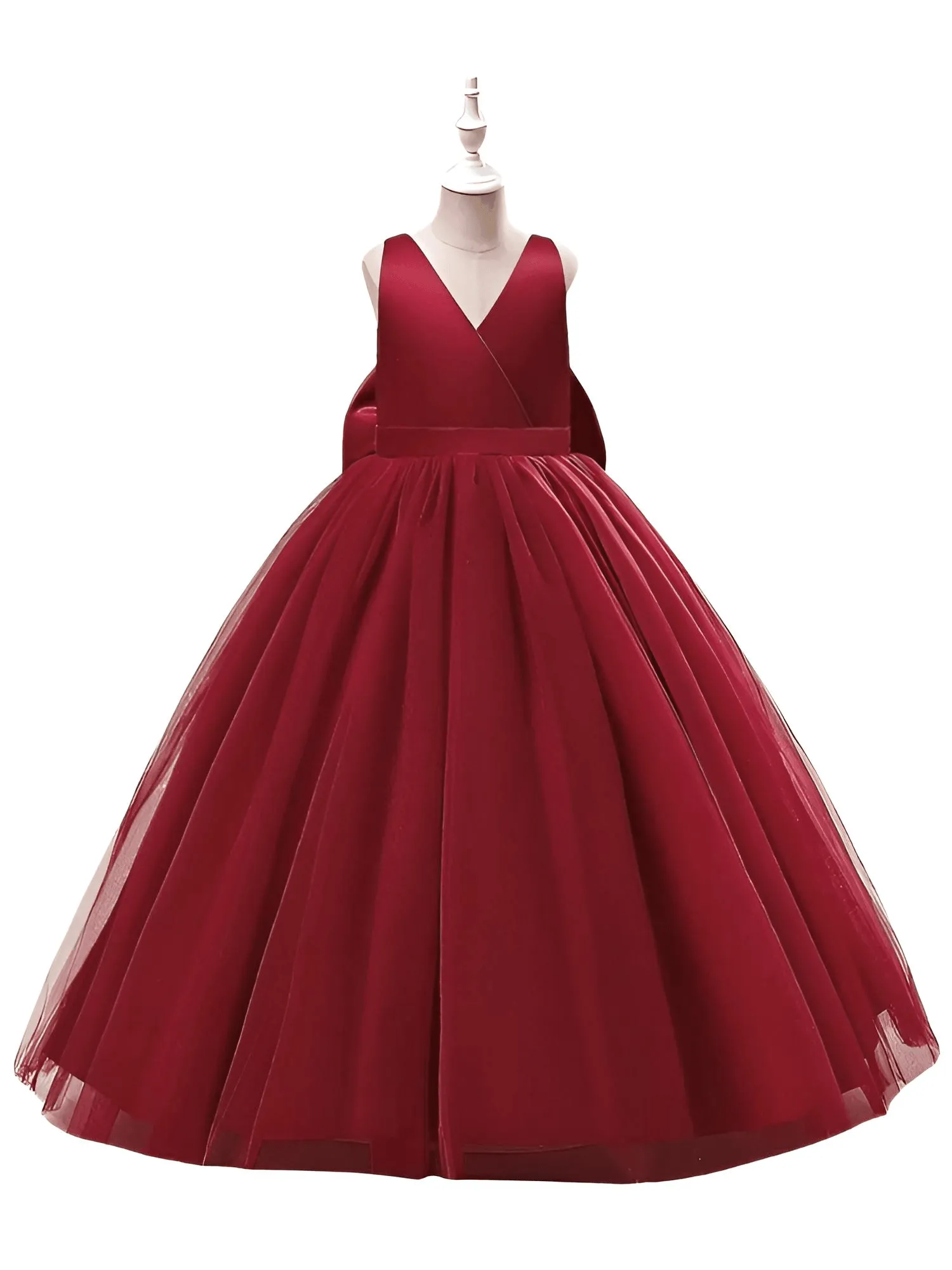 Girl's Long White Dresses For Weddings, Formal Evenings, Birthday Parties or Kid's First Communion