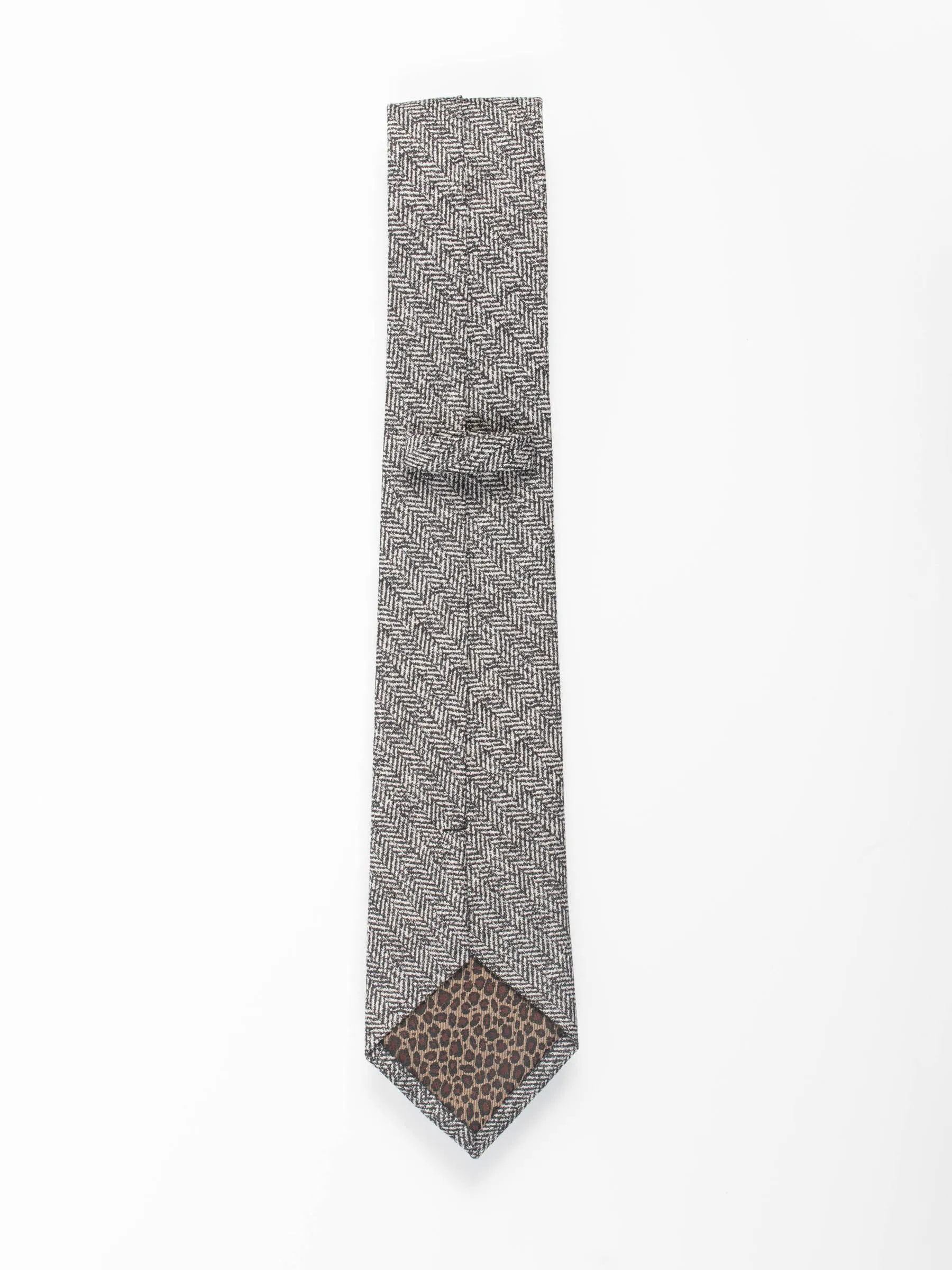 Grey Herringbone Texture Tie