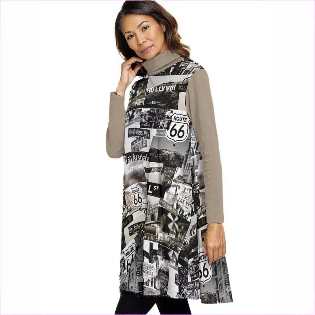 Greyed Streets Womens High Neck Dress With Long Sleeve