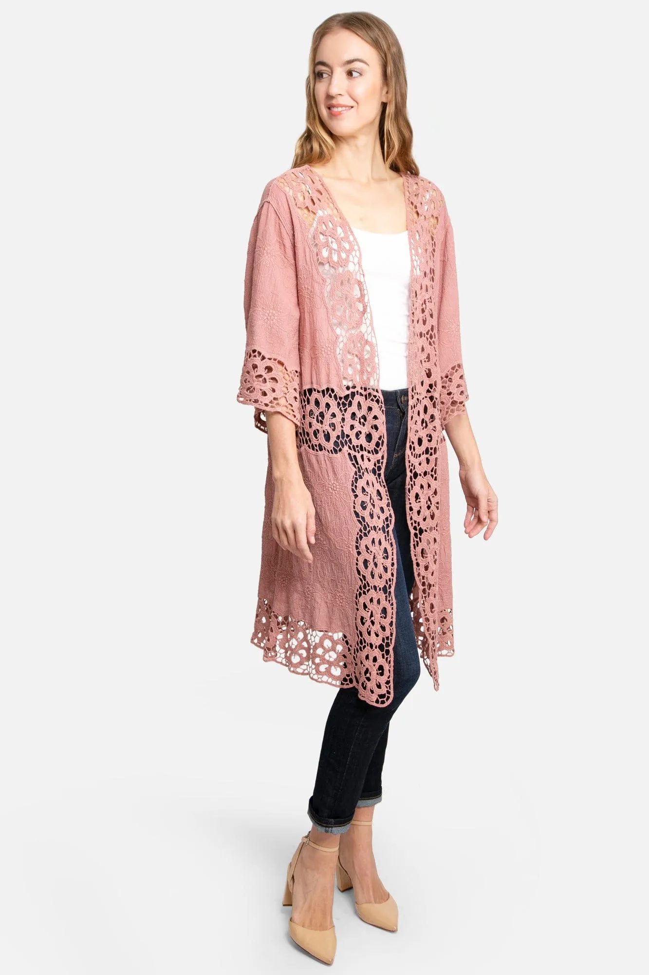 JP3000 Amiri Floral Crochet Kimono