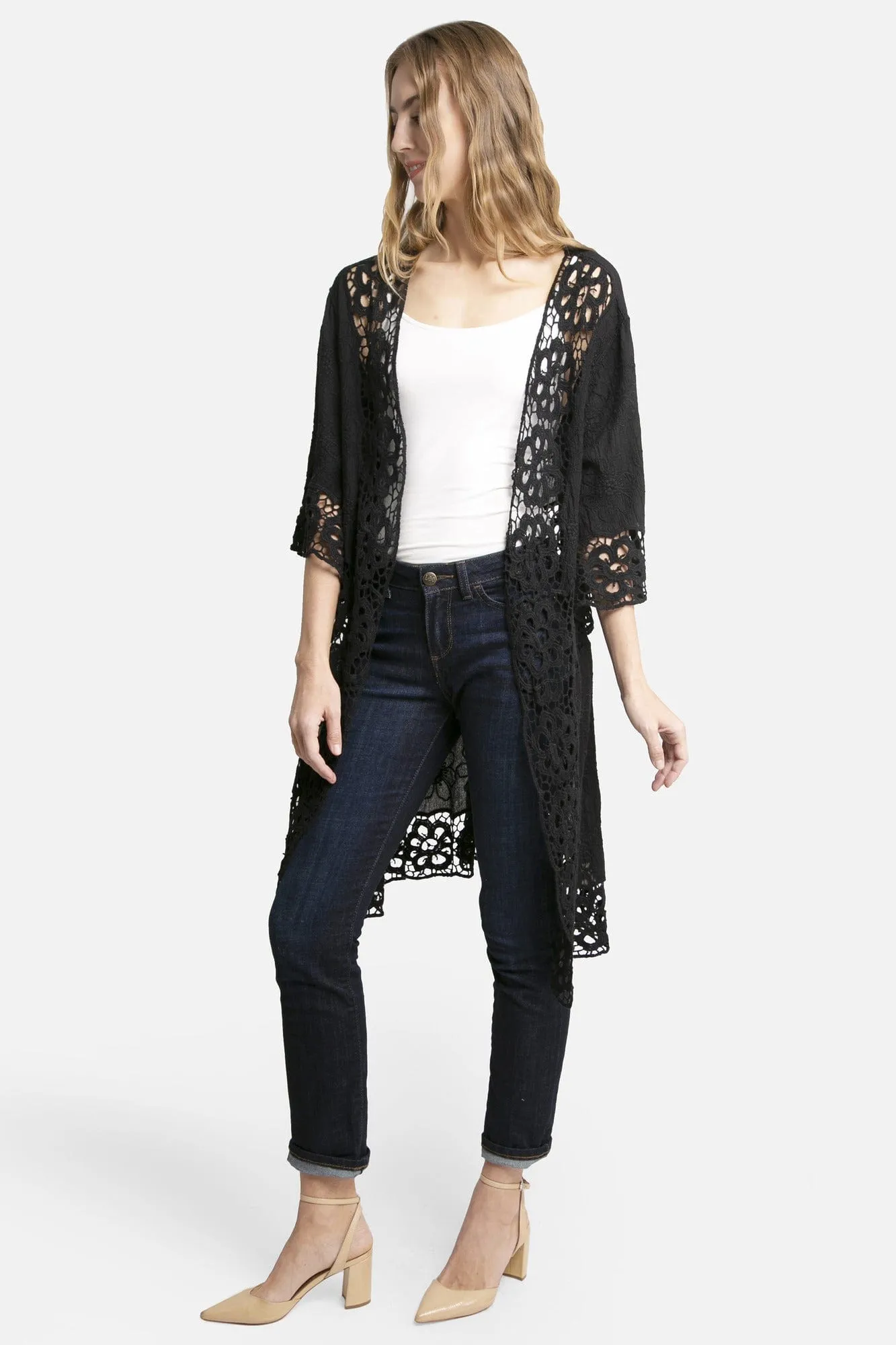 JP3000 Amiri Floral Crochet Kimono