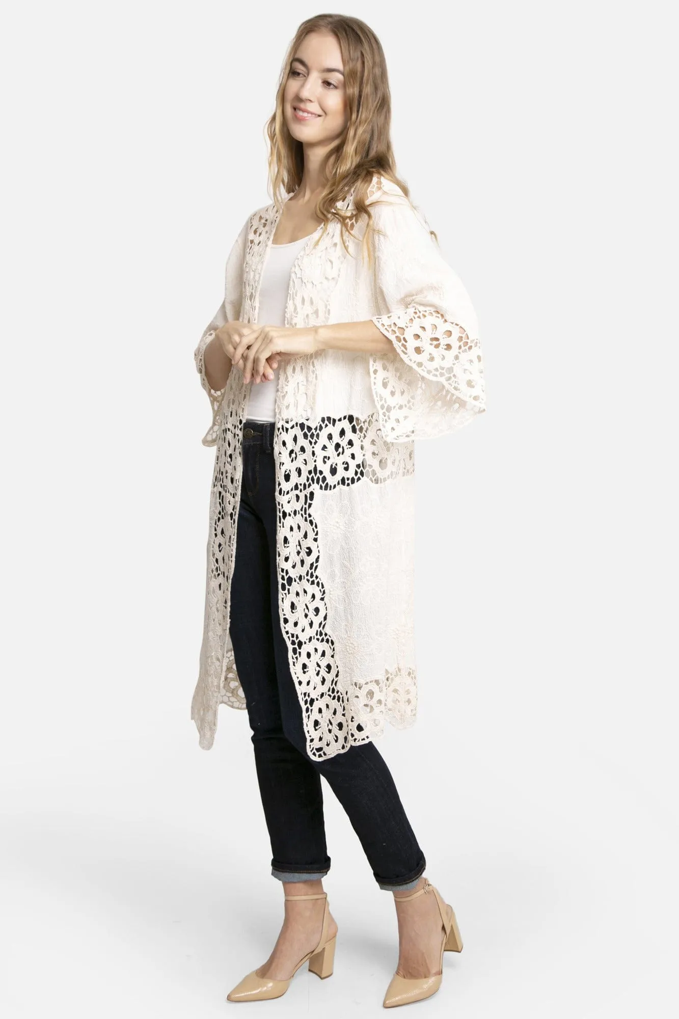 JP3000 Amiri Floral Crochet Kimono