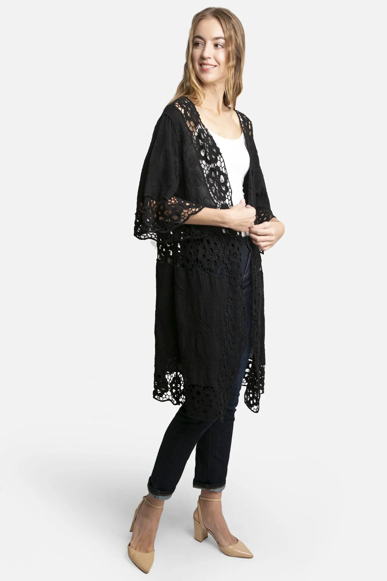 JP3000 Amiri Floral Crochet Kimono