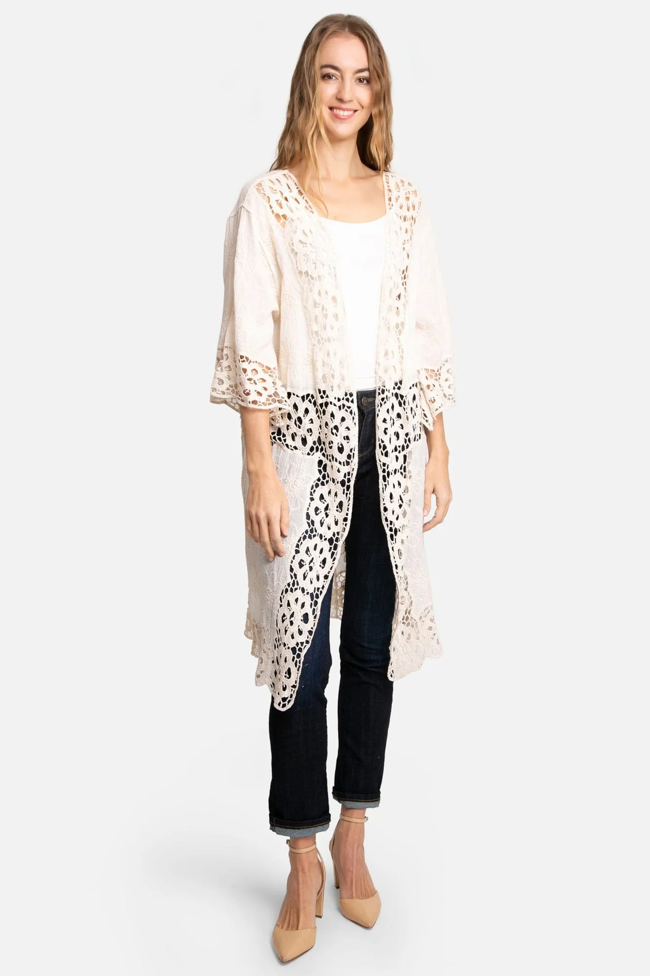 JP3000 Amiri Floral Crochet Kimono