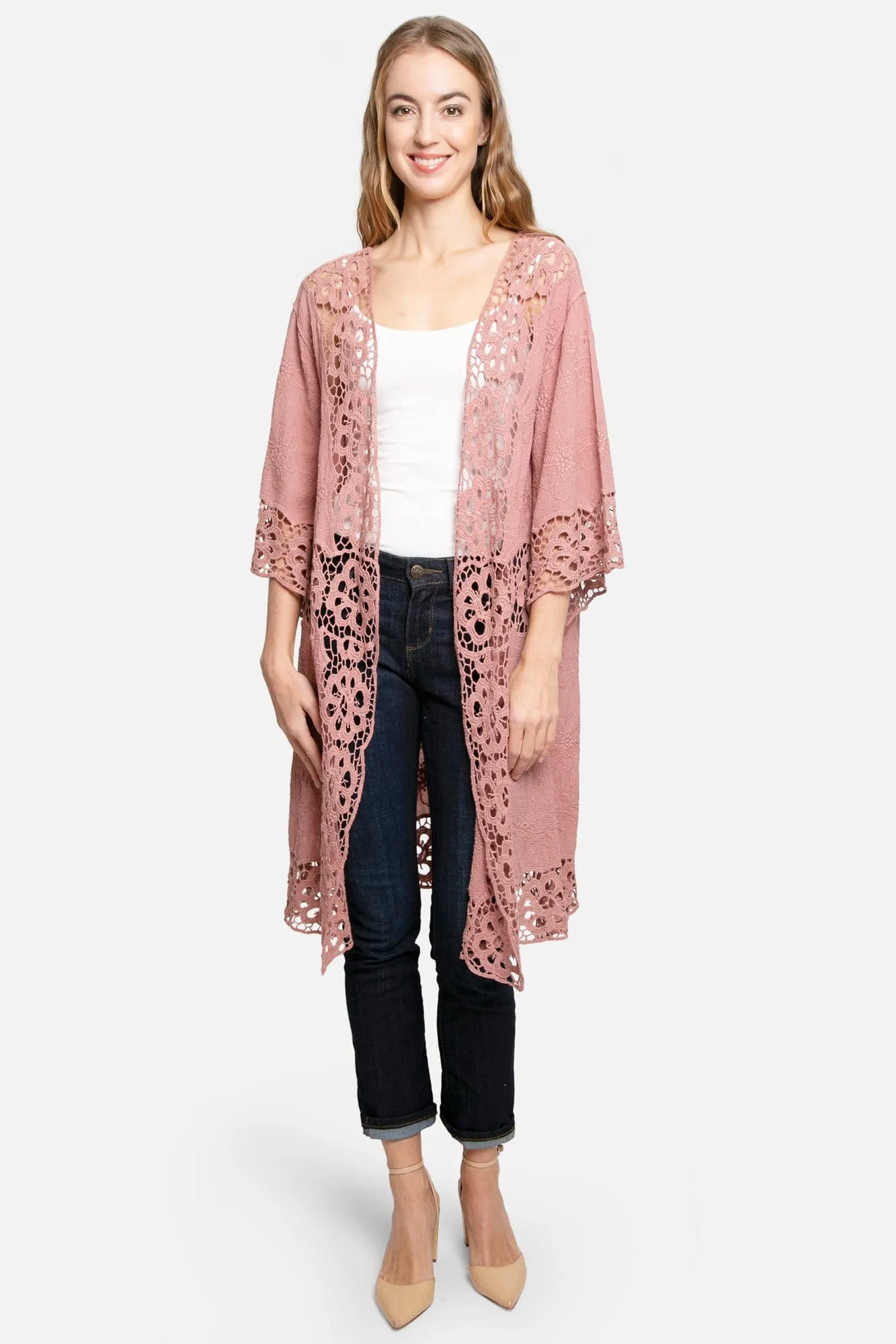 JP3000 Amiri Floral Crochet Kimono