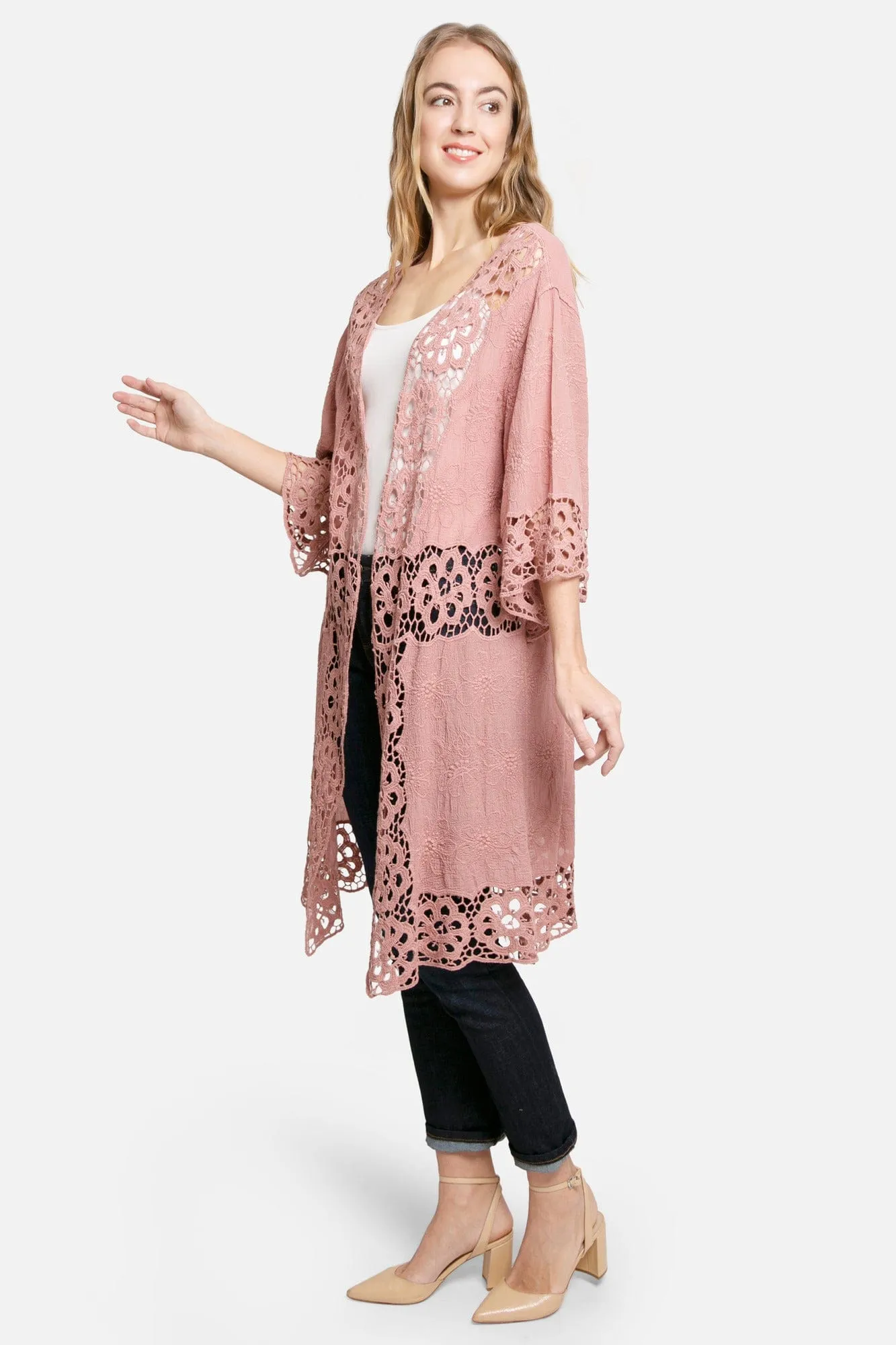 JP3000 Amiri Floral Crochet Kimono