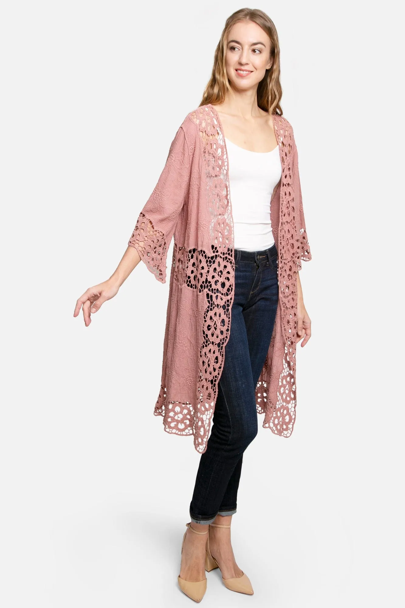 JP3000 Amiri Floral Crochet Kimono