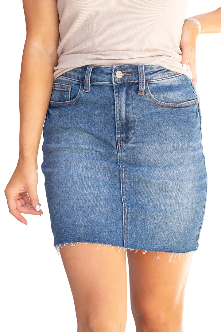 Judy Blue Women's Lewiston High Rise Denim Skirt