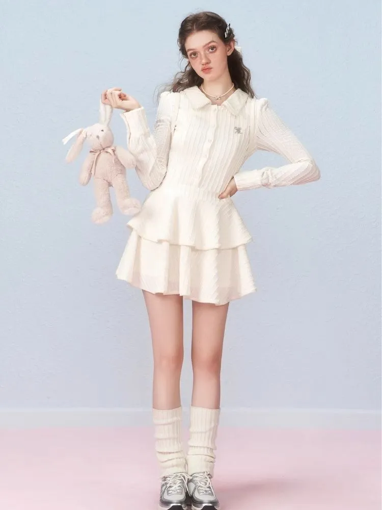 Long Sleeve Bow Cake Dress【s0000006305】