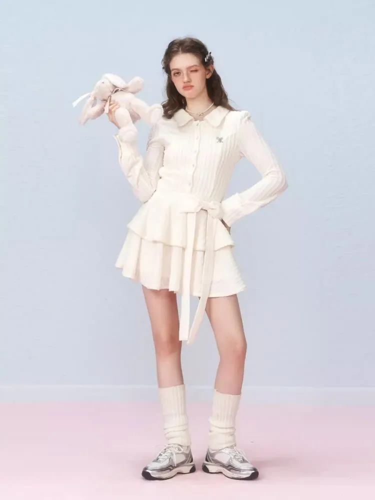 Long Sleeve Bow Cake Dress【s0000006305】