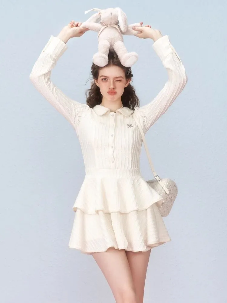 Long Sleeve Bow Cake Dress【s0000006305】