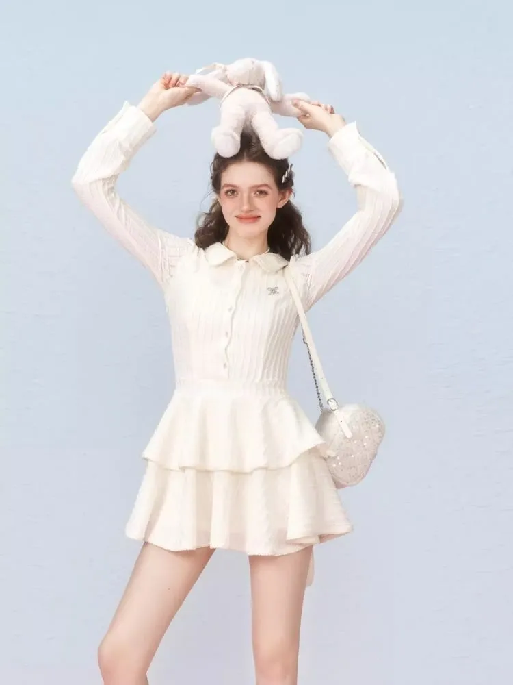 Long Sleeve Bow Cake Dress【s0000006305】