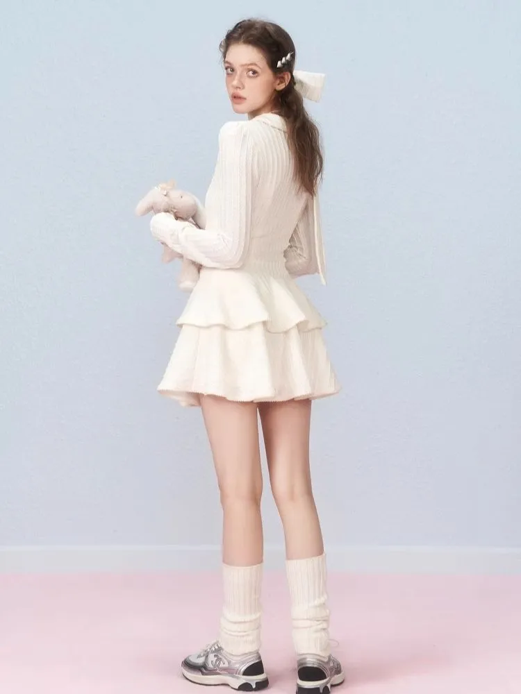 Long Sleeve Bow Cake Dress【s0000006305】