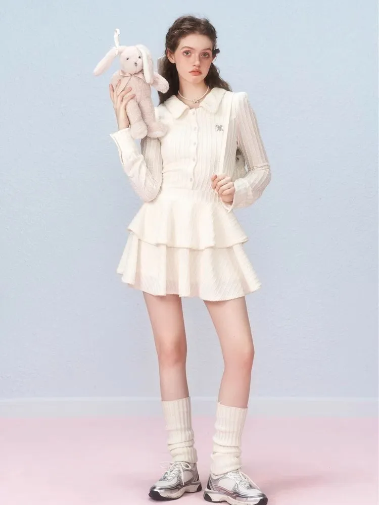 Long Sleeve Bow Cake Dress【s0000006305】