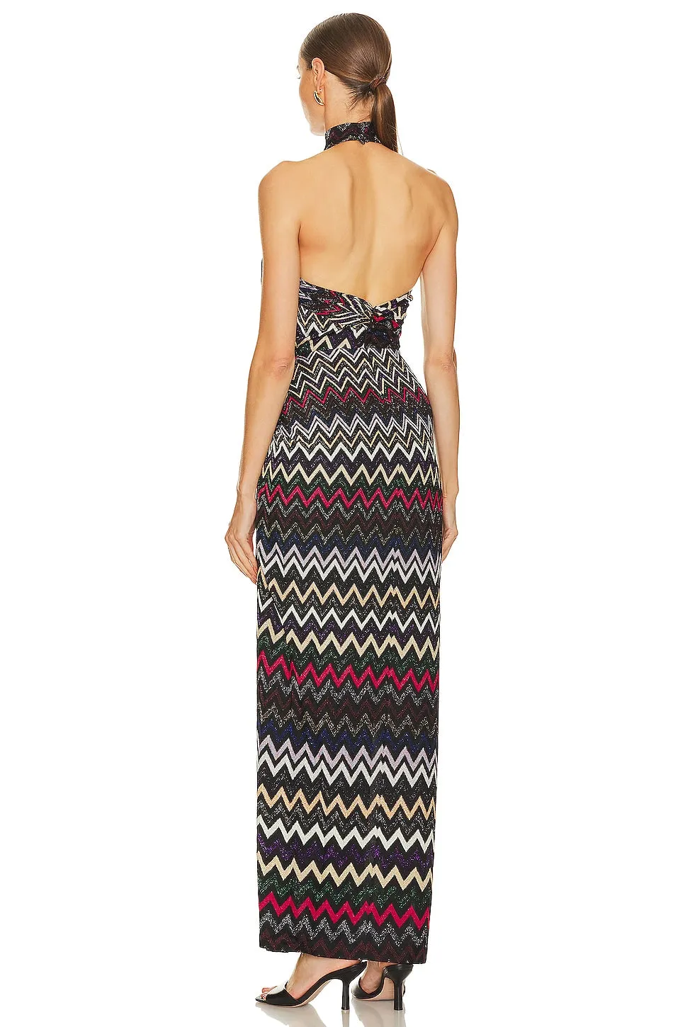 Missoni Long Dress, Multi Tones Lame' With Black Base