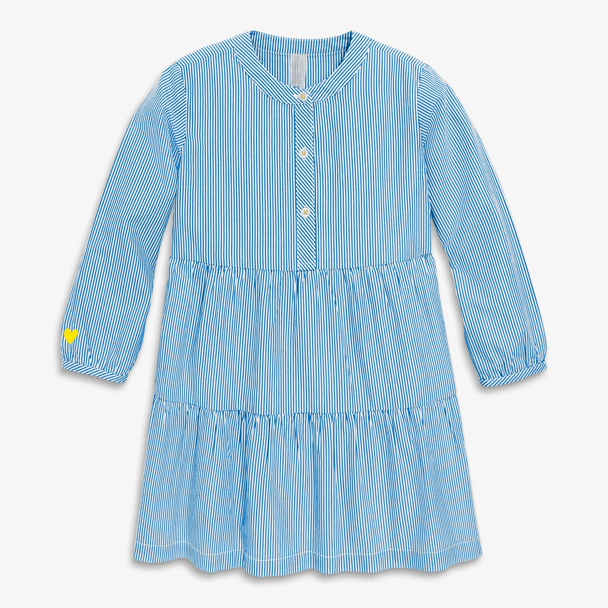 Popover dress in stripe