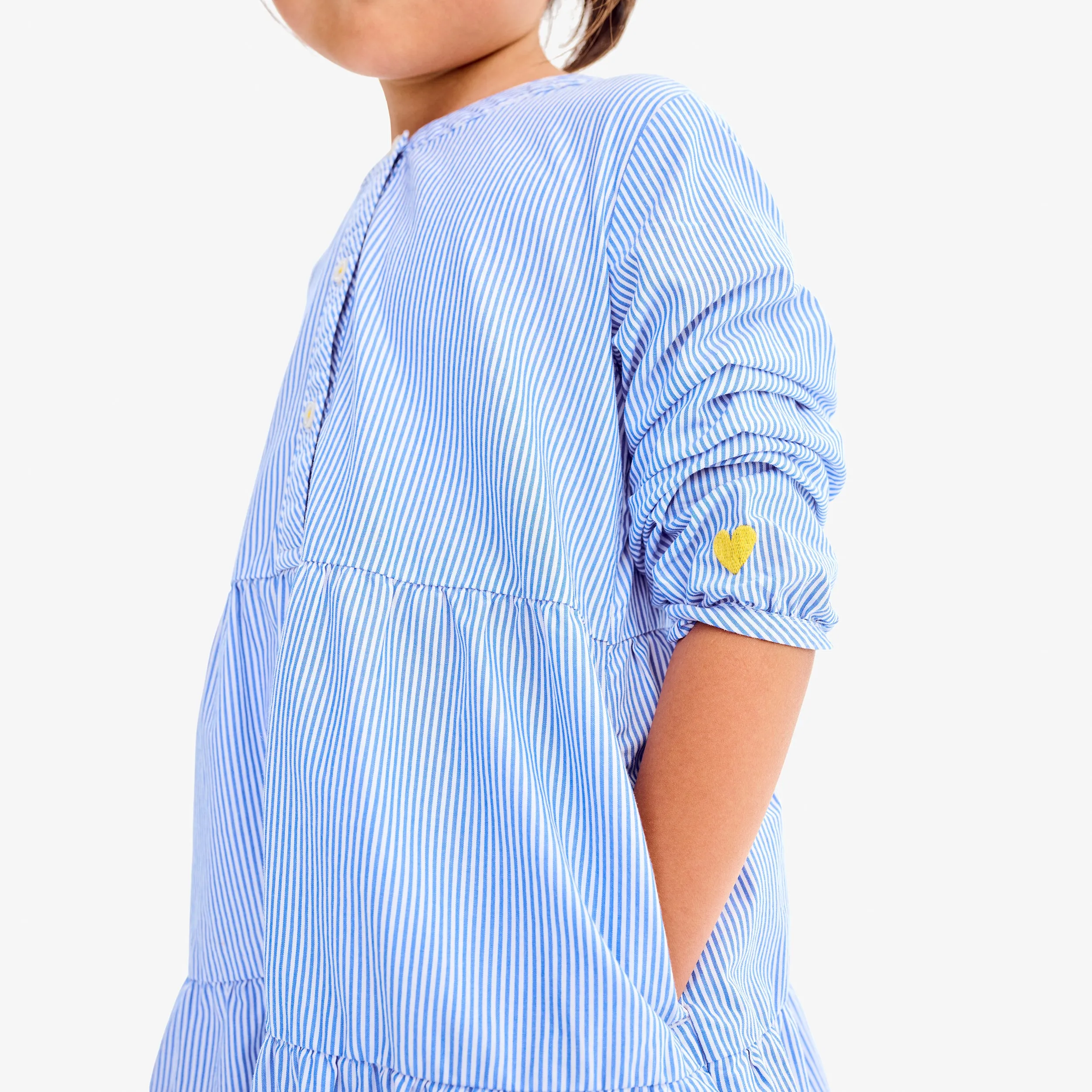 Popover dress in stripe