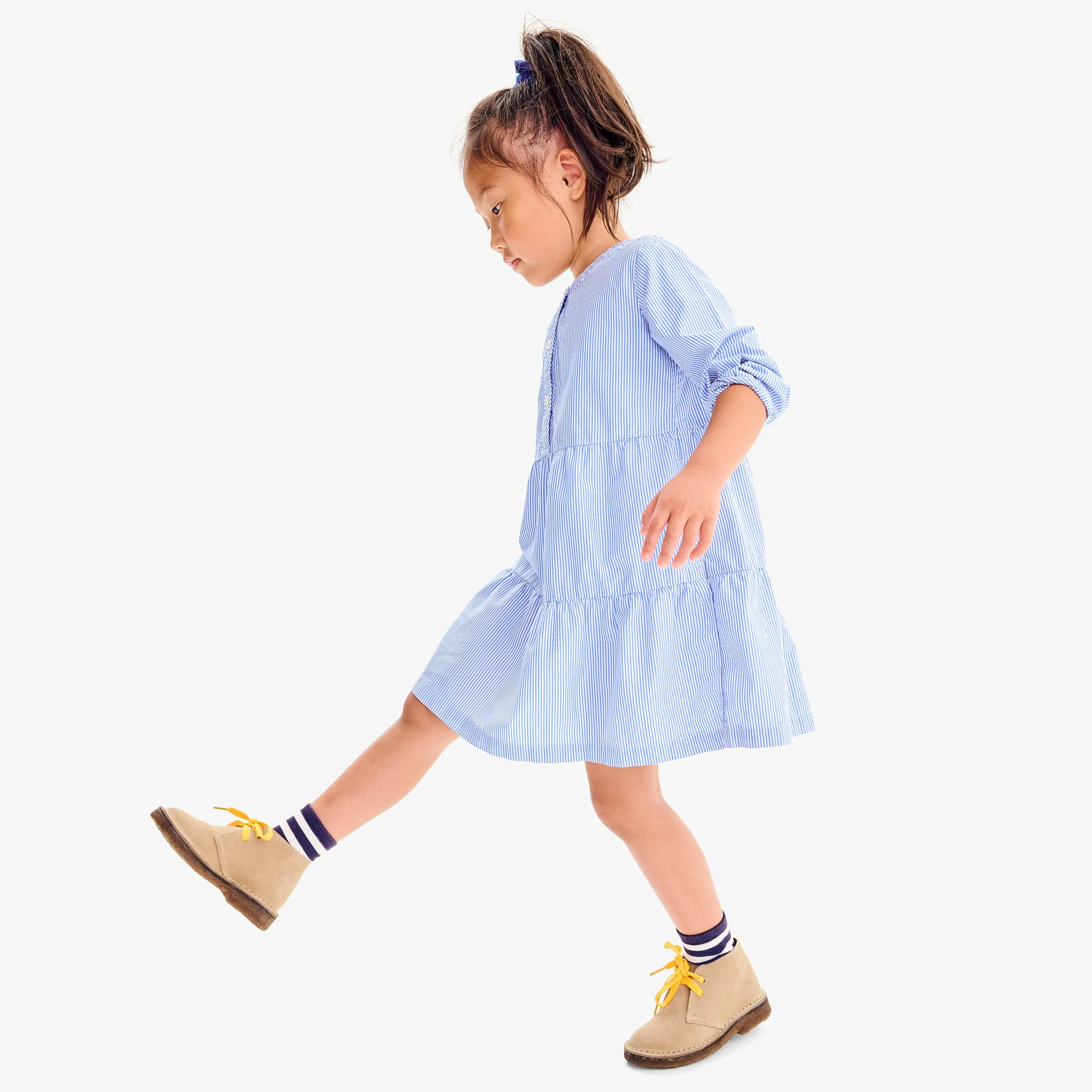 Popover dress in stripe